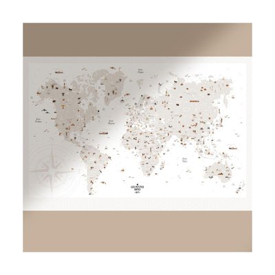 Affiche Carte du monde LES PETITES DATES 