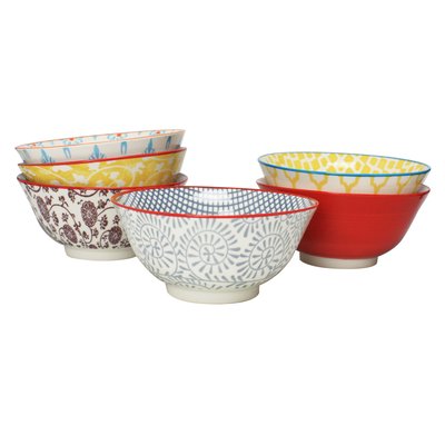 Lot de 6 bols médiums design 1, SABAE ARTIME