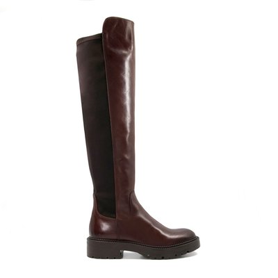 Bottes au genou en cuir à semelles épaisses - TELLA DUNE LONDON