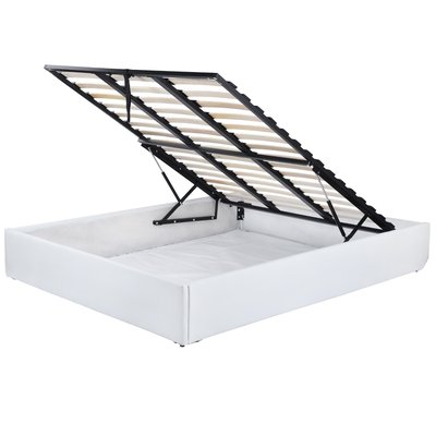Lit coffre avec sommier relevable en simili sans matelas,MAJESTY MEUBLES COSY