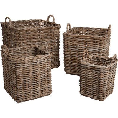 Cache-pots carrés en poelet (Lot de 4) AUBRY GASPARD
