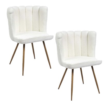 Lot de 2 chaises design effet bouclette Ariel THE HOME DECO FACTORY