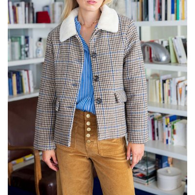 Manteau court boutonné à carreaux MATTIE LA PETITE ETOILE