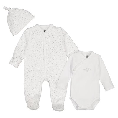 Kit naissance 3 pièces, imprimé croix LA REDOUTE COLLECTIONS