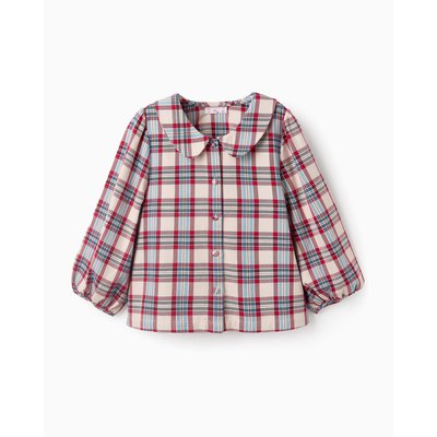Blouse 100% coton, écossais NOËL ZIPPY