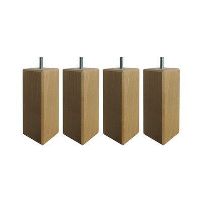Pied carré bois (lot de 4) SOMEO