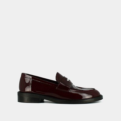 Mocassins en cuir glacé Dash, pièce argent JONAK
