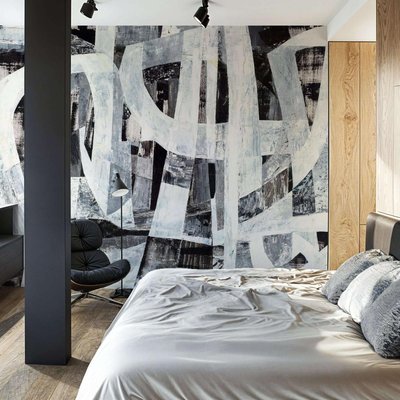 Papier peint panoramique, art contemporain et design - 340x260 cm (l x h) LA TOUCHE ORIGINALE