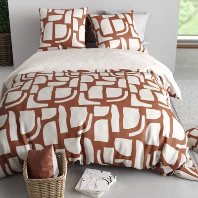 Parure housse de couette en coton imprimée, Oumy C DESIGN HOME TEXTILE