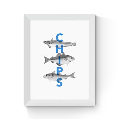 Fish and Chips by Rocket Jack EAST END PRINTS