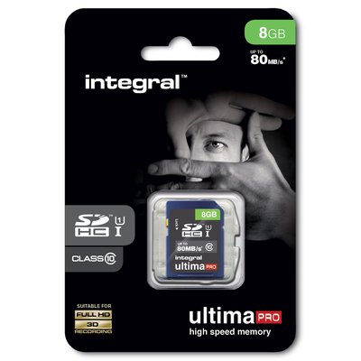 Cartes Memoire Integral Sdhc 8 Go Cl 10/80 - Sdhc 8 Go Cl 10/80 INTEGRAL