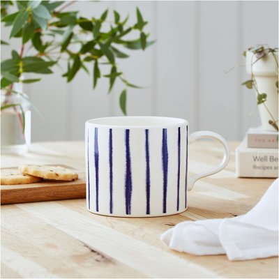 Mug Meirion Blue & White Pin Stripes Mug PORTMEIRION