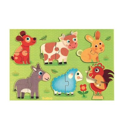 Puzzles bois - Coucou-cow DJECO