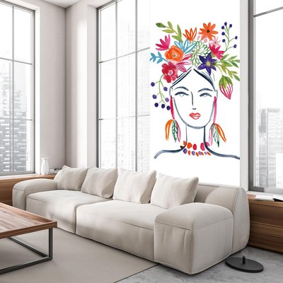 Papier peint graphique jolie fleur HEXOA