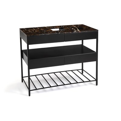 Meuble sous vasque plateau marbre ambré, Limpo AM.PM