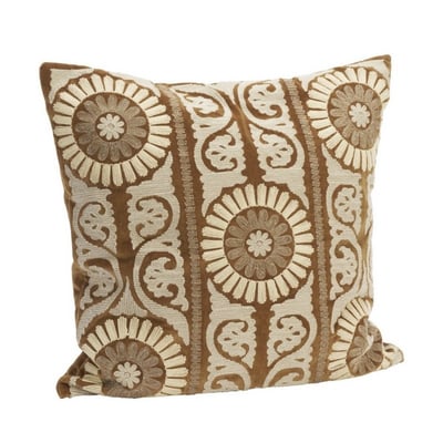 Housse de coussin velours broderie florale suzani MADAM STOLTZ