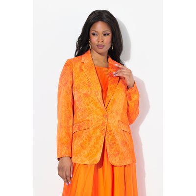 Blazer satiné, imprimé, col à revers ULLA POPKEN