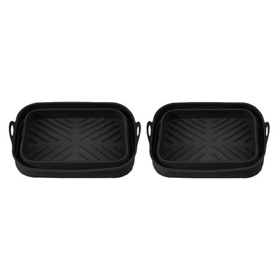 Set of 2 Rectangular Foldable Air Fryer Trays TOWER