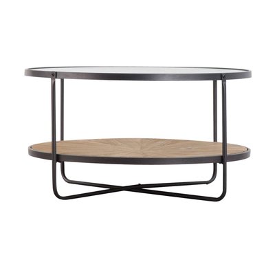 Table basse en verre et bois de sapin  APRIL MADE IN MEUBLES 