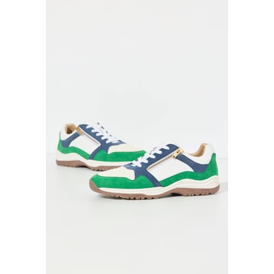 Sneakers en cuir, tirette , pied large ULLA POPKEN