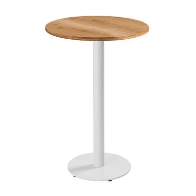 Table haute ronde Ø60 cm en aggloméré avec revêtement mélaminé, RIVOLI OVIALA