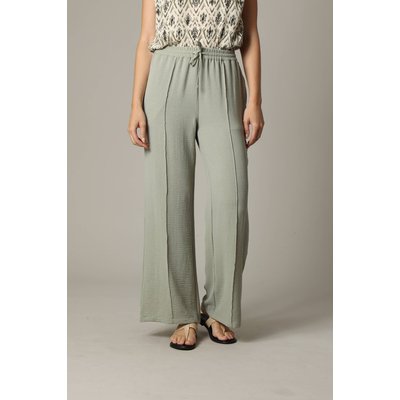 Pantalon fluide en tissu texturé avec taille élastiquée et double couture verticale NISKI DEELUXE