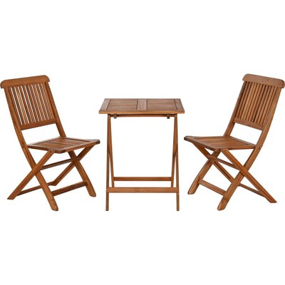 Ensemble pliant en acacia pour terrasse et jardin RECOLLECTION