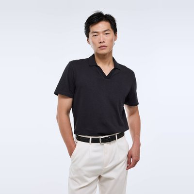 Polo manches courtes en coton slub MONOPRIX