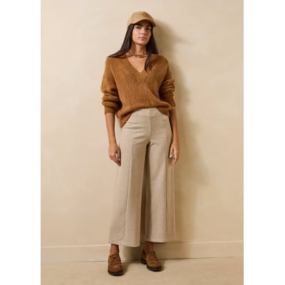 Pantalon cropped en milano taille élastiquée LA FEE MARABOUTEE