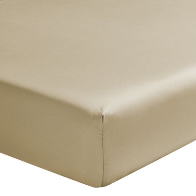 Drap housse uni en satin de coton bio, TEOPHILE ALEXANDRE TURPAULT