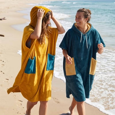 Poncho de plage adulte en velours BEACH SENSEI MAISON