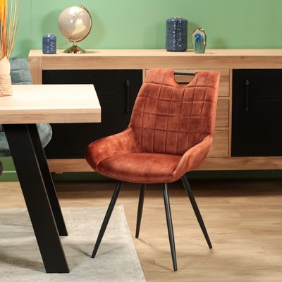 Chaise rouille avec poignée (lot de 2) MALMOE PIER IMPORT