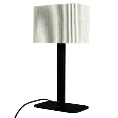 Lampe à poser en métal et tissu Noir/Blanc Calix DYBERG LARSEN