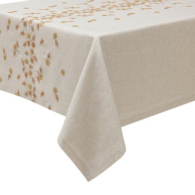 Nappe brodée en lin, Made in France, RAMAGE ALEXANDRE TURPAULT