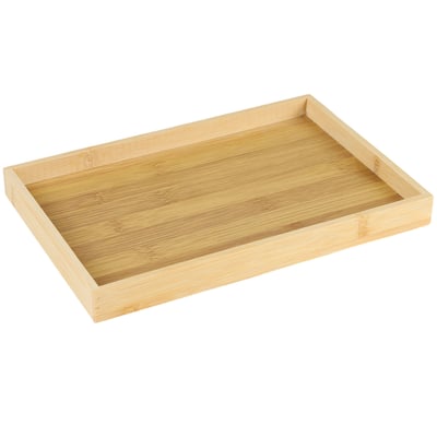Plateau service café en bambou rectangulaire 27x18x2cm WADIGA