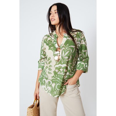 Blouse en voile de coton imprimé JEAN-MARC PHILIPPE