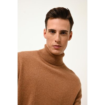 Pull Col Roulé Noisette Connor JUST CASHMERE