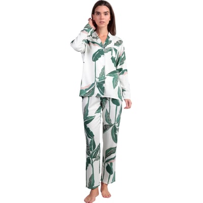 Pyjama pantalon chemise manches longues Luxury Leaves ADMAS