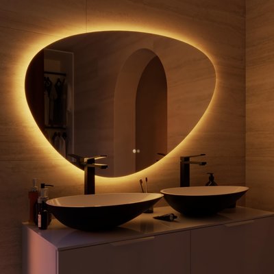 Miroir avec lumières intégrées en verre MODERN SENSEA