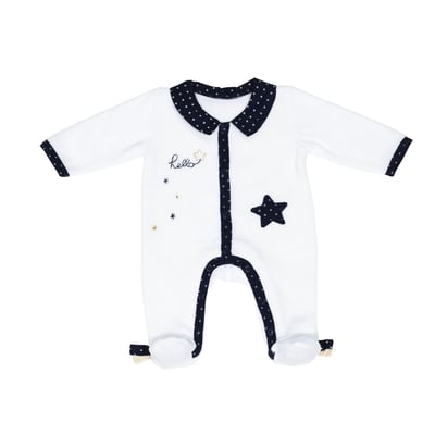 Pyjama bébé à manches longues en velours SAUTHON