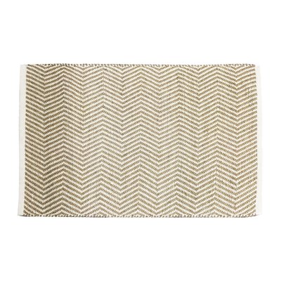 Tapis déco à franges en jute LIGHT CHEVRON FUTURE HOME