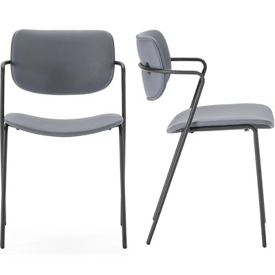 Lot de 2 chaises en simili cuir - SKANDI HOMIFAB