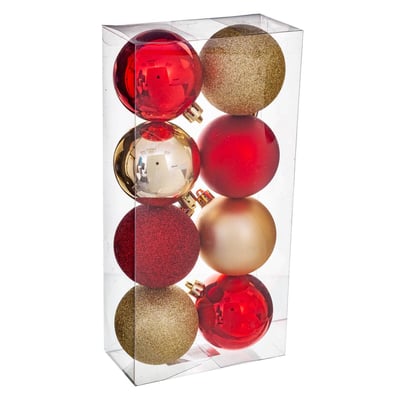 Lot de boules de Noël en plastique recyclé ATMOSPHERA