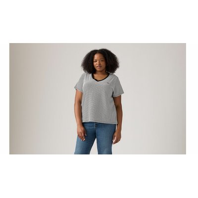 T-shirt a righe con maniche corte e scollo a V LEVI’S PLUS