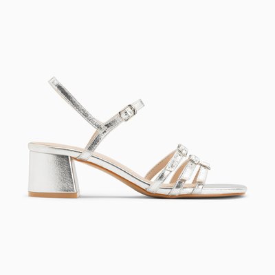 Sandales argentees mariage La Redoute