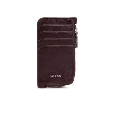 Alizee Leather Card Holder NAT & NIN