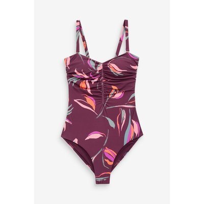 Maillot de bain bandeau gainant à fronces NEXT