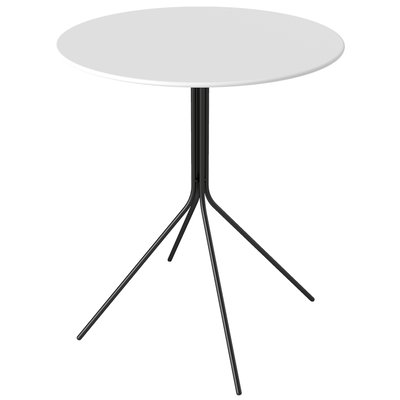 Table de jardin ronde design dia. 60 cm acier anthracite blanc OUTSUNNY