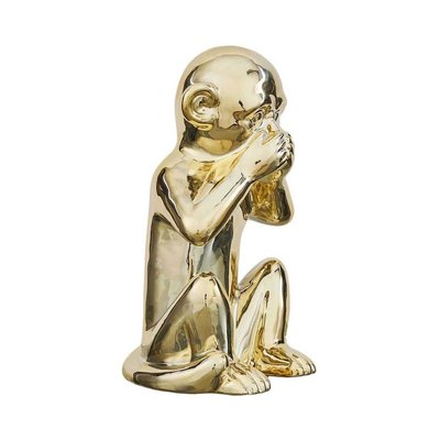 Statue en dolomite Singe 17 x 15 x 28 cm Or CMP