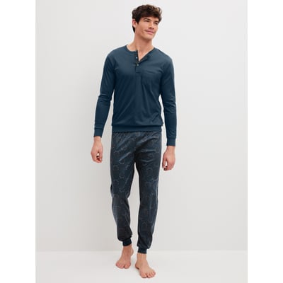 Pyjama avec bords élastiques manches longues Coton RELAX SELECTED CALIDA